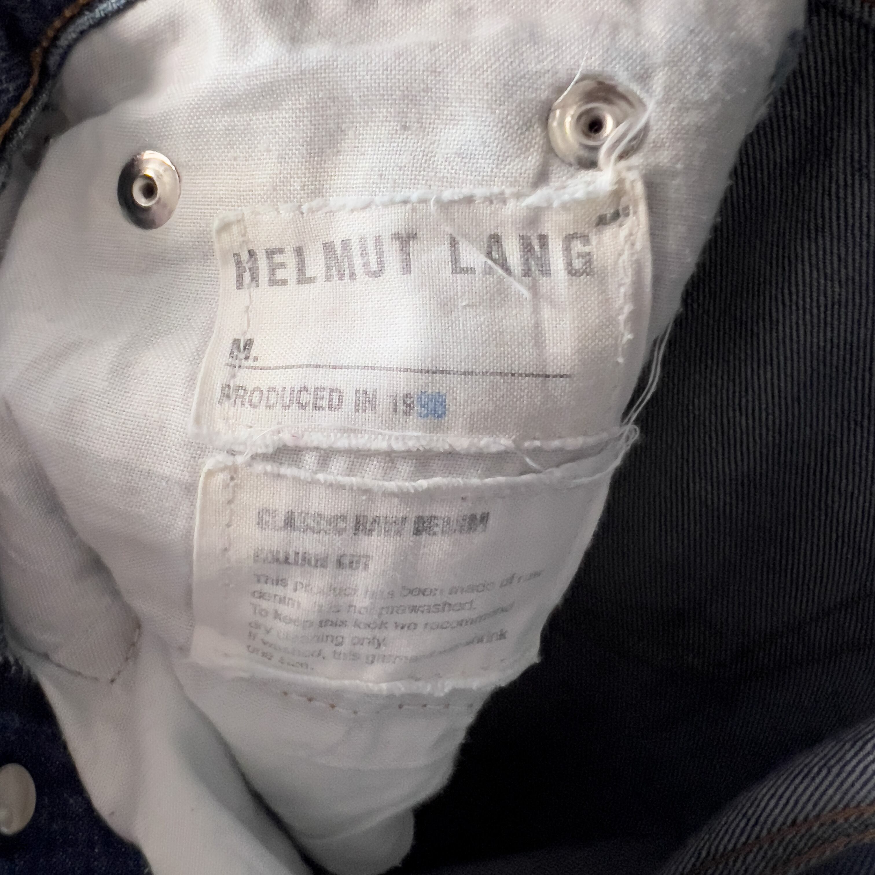 helmut lang” produced in 1998 本人期 classic raw denim ヘルムート