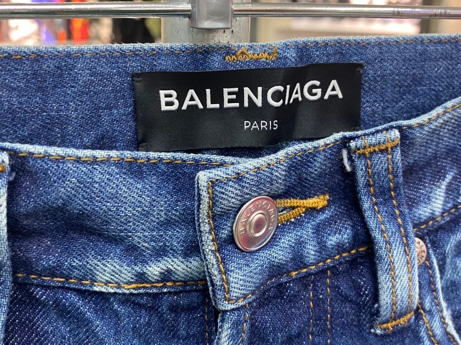 BALENCIAGA REGULAR FIT STONE WASHED DENIM 29 509122 TXE08 9081 