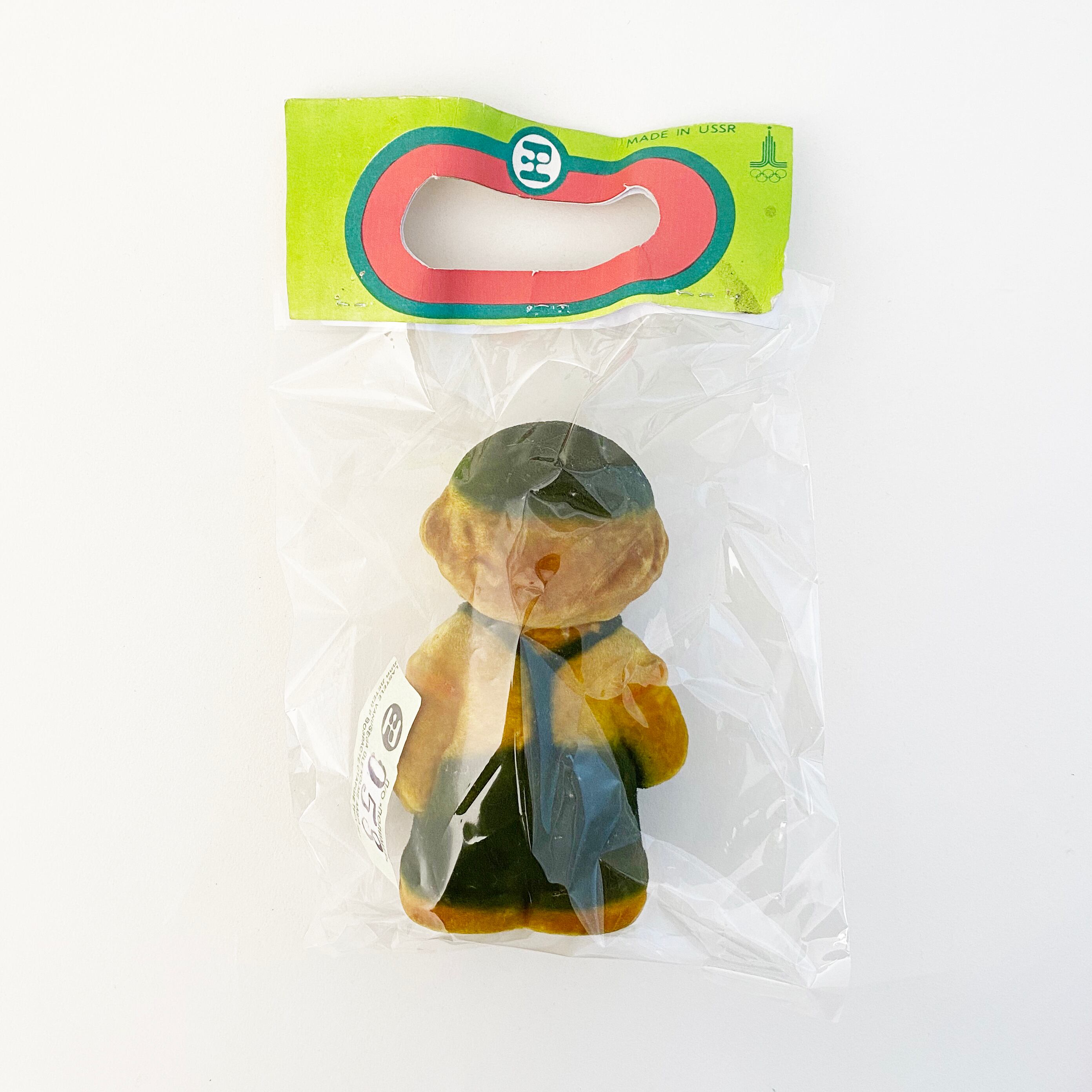 貴重なデッドストック・パッケージ付スポンジ人形(帽子の男の子)