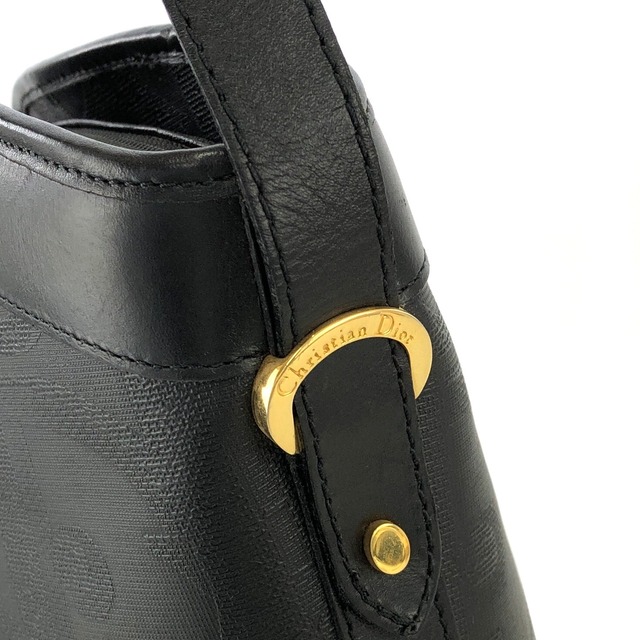 Christian Dior  ディオール  トロッター オーバル PVC レザー バケツ ショルダーバッグ ブラック vintage ヴィンテージ オールド y42cbj