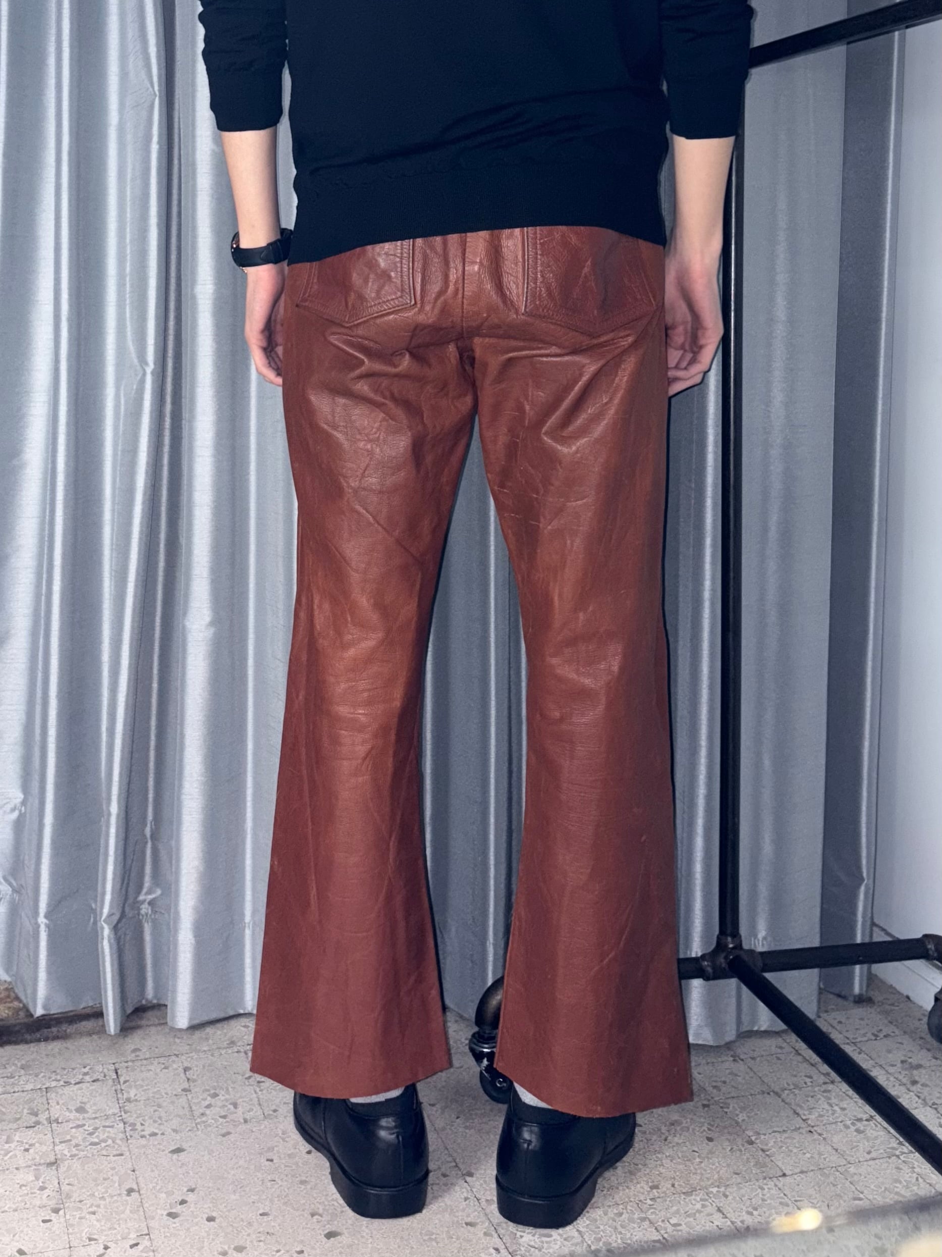 vintage 1970's EAST WEST leather pants | NOIR ONLINE