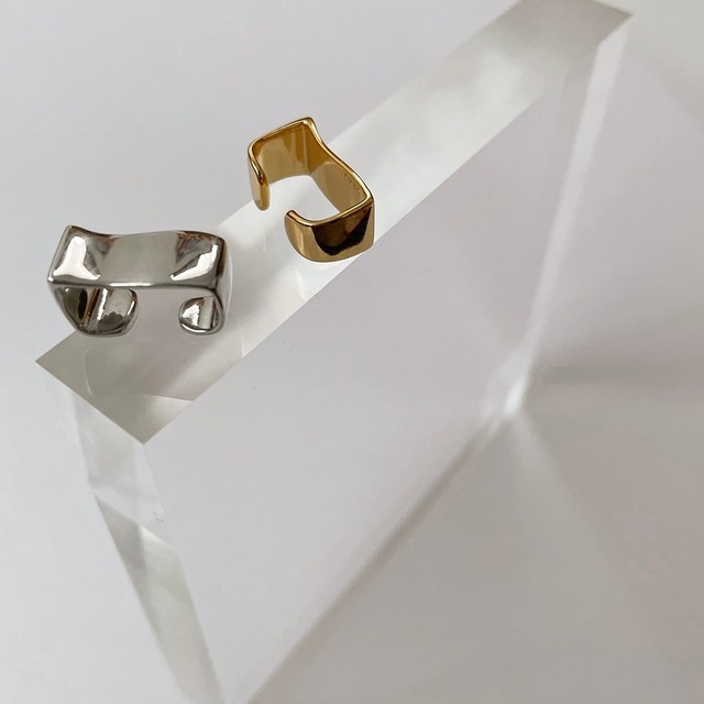 18KGP square ear cuff　(イヤーカフ/silver925)