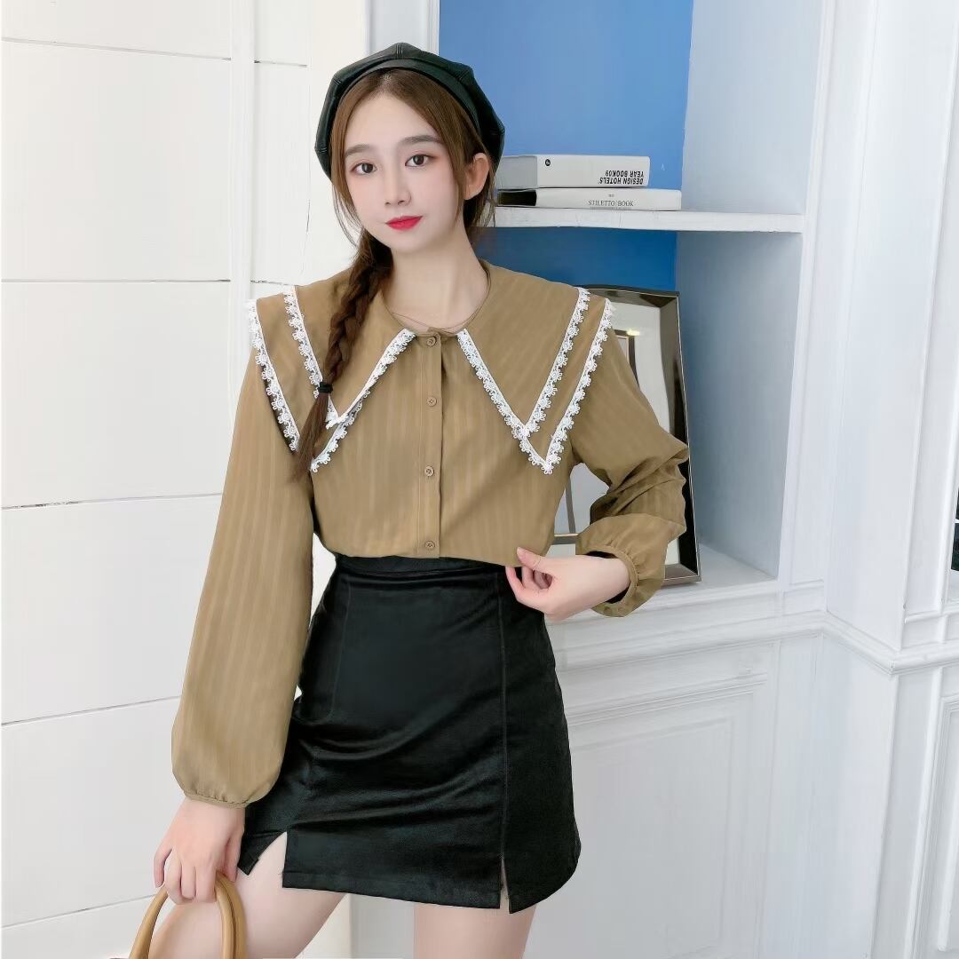 ビッグカラーブラウス　AJ44170-I001