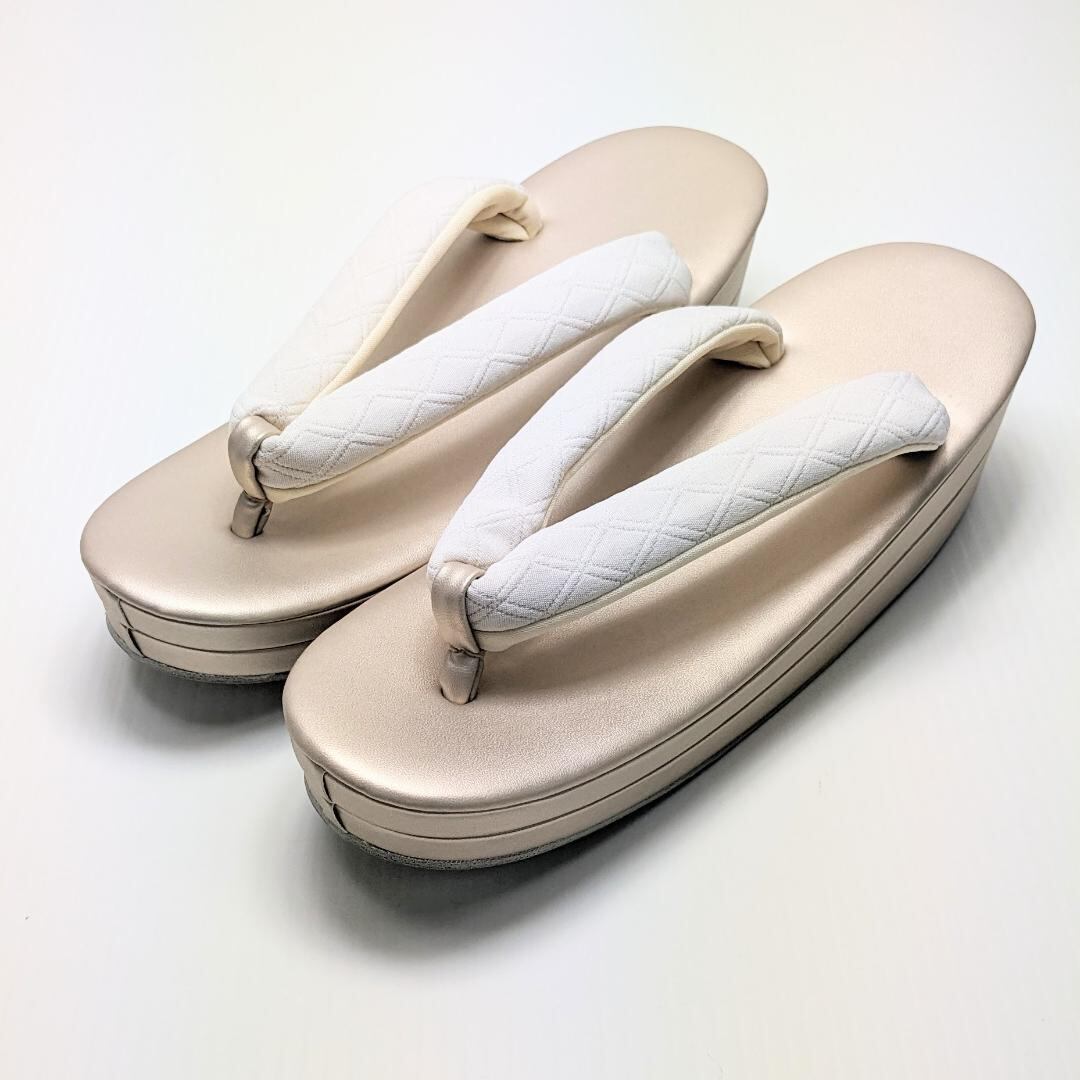 草履バッグセット フォーマル 帯地 シルバー S〜3Lサイズ u777