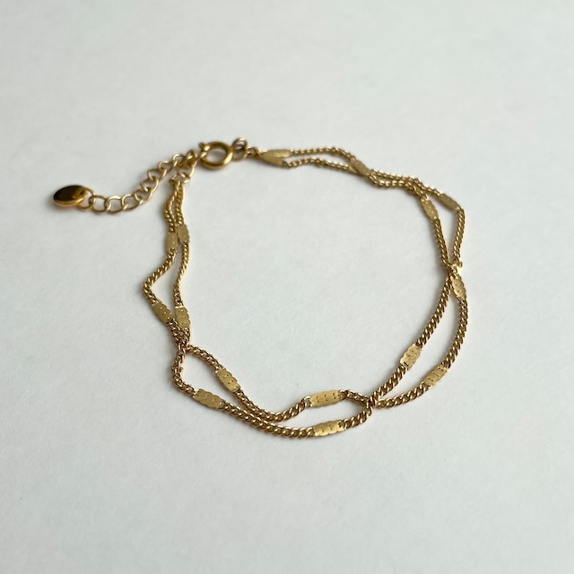 double chain gold bracelet