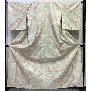 着物・紬・単衣・白系地・No.200701-1075・梱包サイズ80