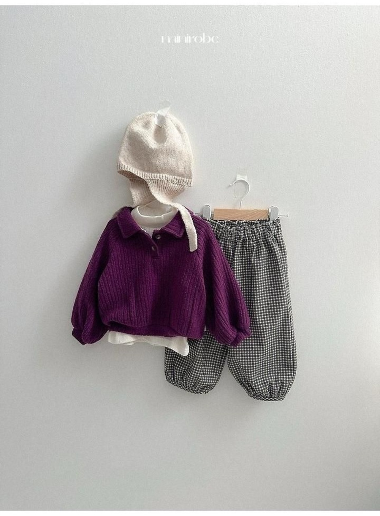 〖取寄〗韓国子供服 / 26winter / minirobe / ボーイカラートレーナー / キッズ *S~XL*