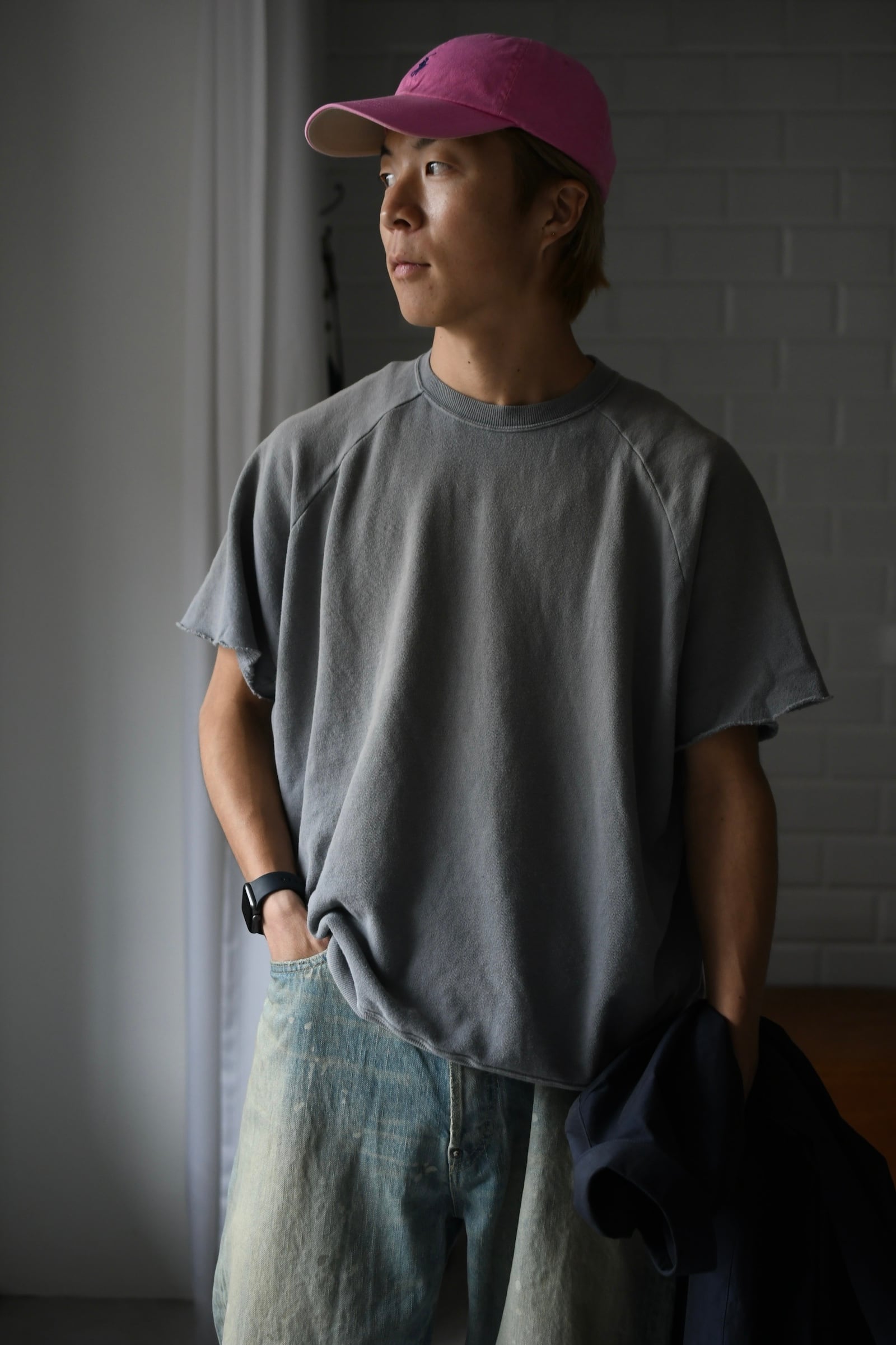 A.PRESSE / Vintage Light Weight S/S Sweatshirt (Gray) | nariwai