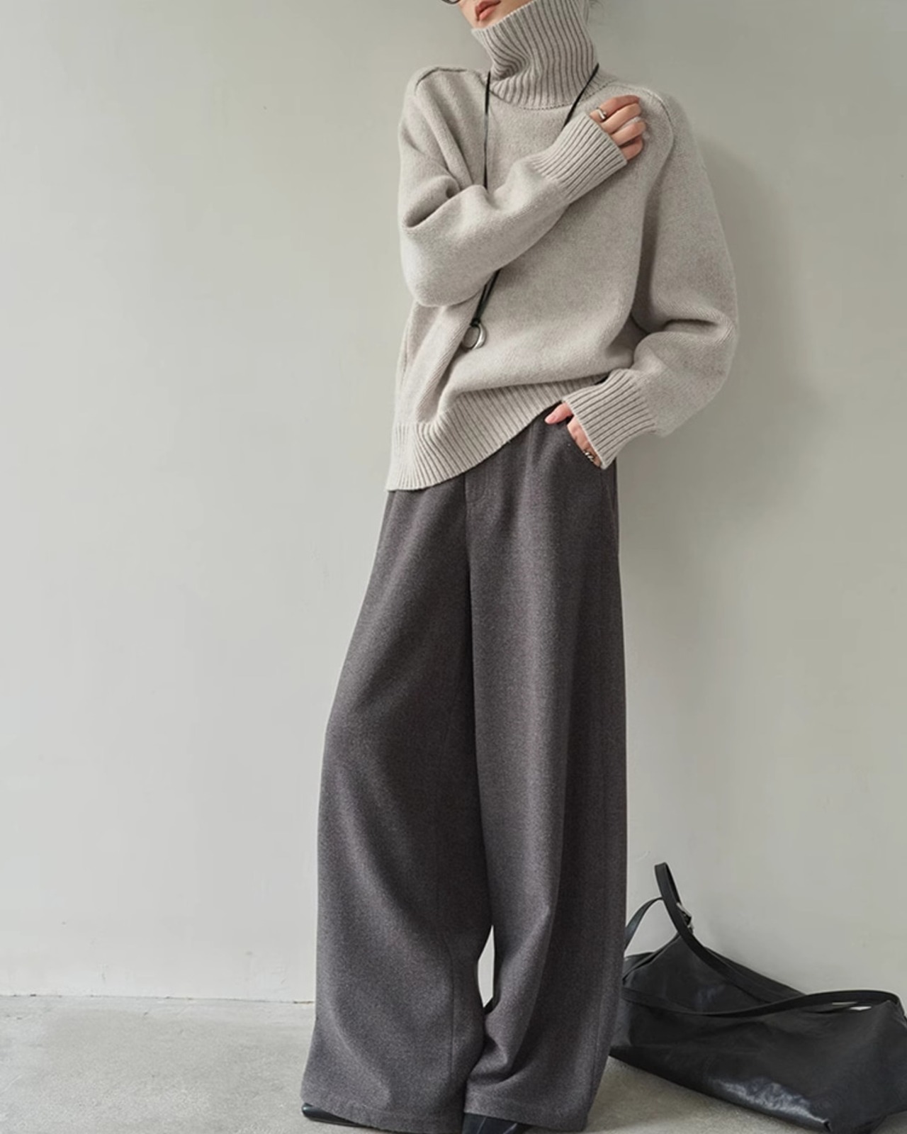 Turtle neck over Knit	N1009