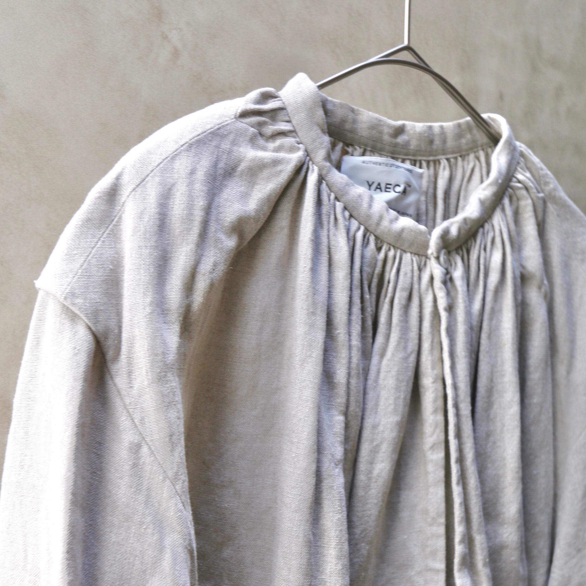 YAECA ギャザーブラウス YAECA / ヤエカ ギャザーブラウスロング natural #44106 LINEN size S