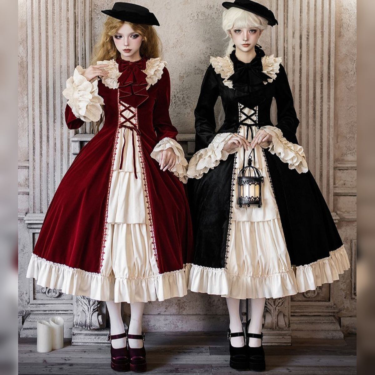 レースアップフリルドールワンピース | Maiden's Rêve