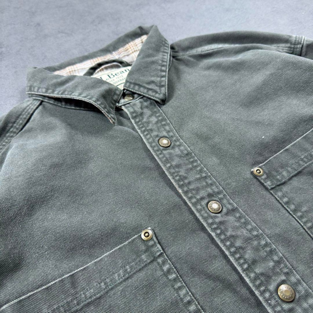 L.L.Bean cotton canvas shirt L 古着 - 3