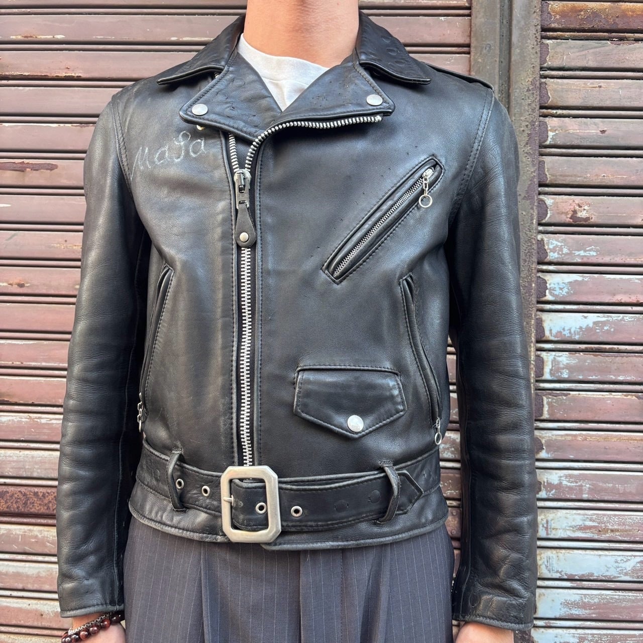 90s Schott ショット 613XX ワンスター ダブルライダースジャケット