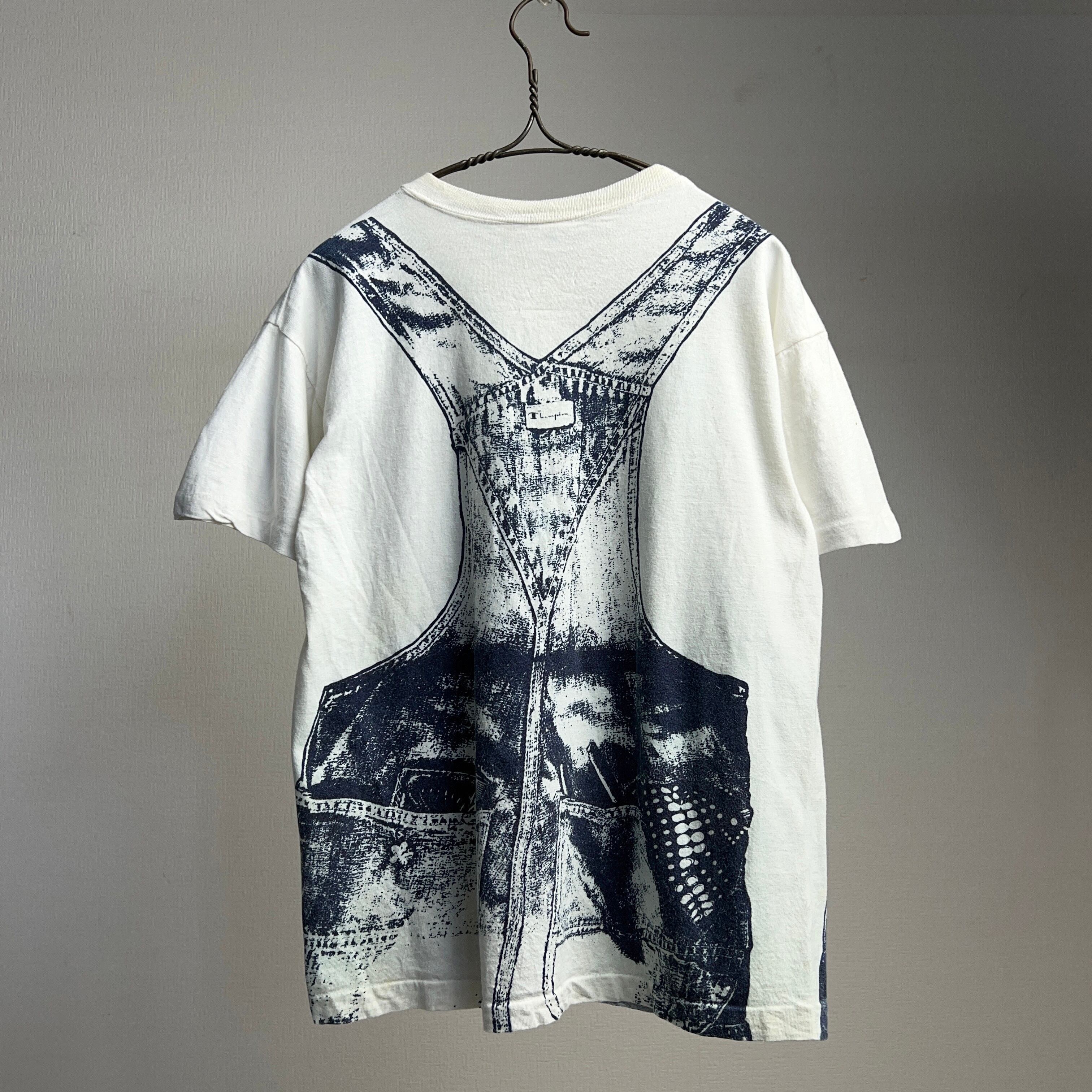 Special 70's Champion Overall print T-shirt SIZE L Special 70's Champion Overall print T-shirt SIZE L