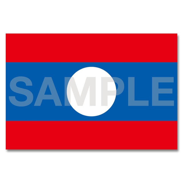 世界の国旗ポストカード ＜アジア＞ ラオス人民民主共和国 Flags of the world POST CARD ＜Asia＞ Lao People's Democratic Republic