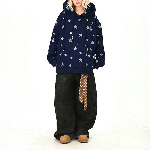 スターオールオーバービッグフーディ 2col   R01514