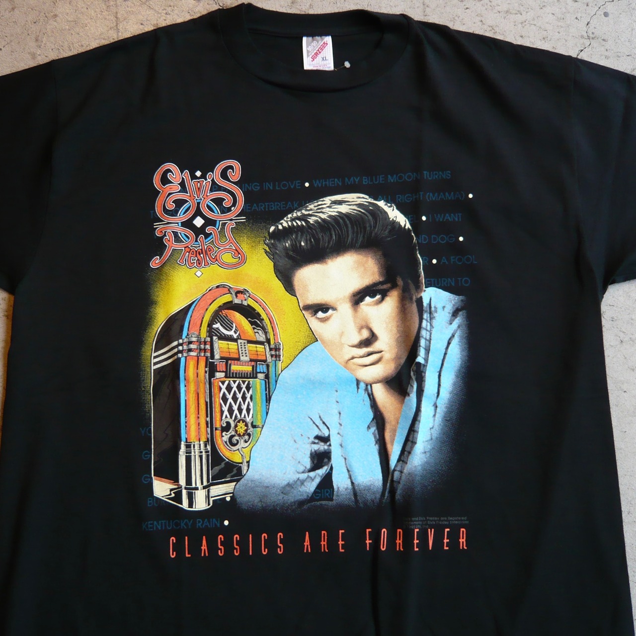 1990s ELVIS PRESLEY SS T-SHIRT BLACK
