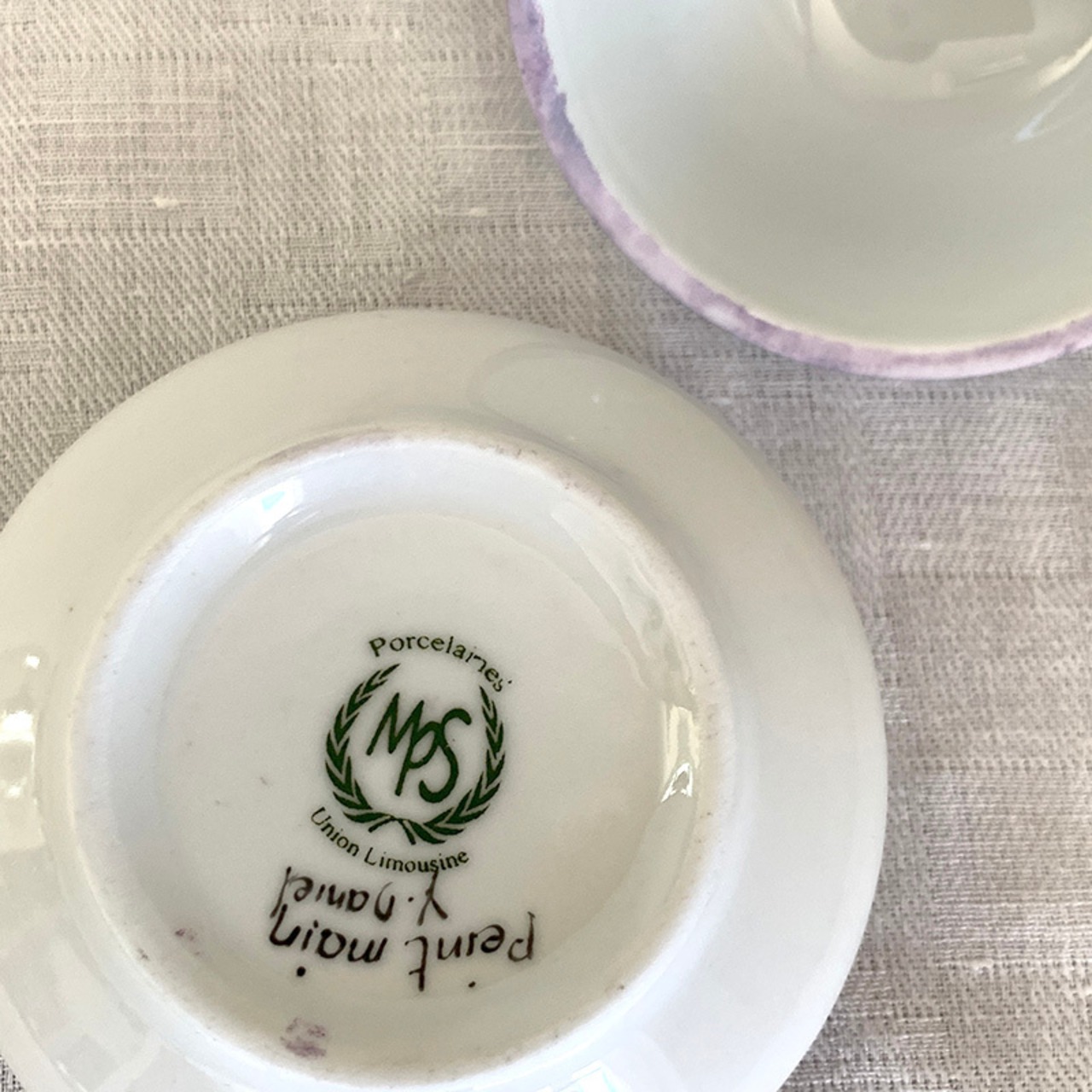 バターケース　ユニオンリムジン　リモージュ窯　フランス 12TWch4