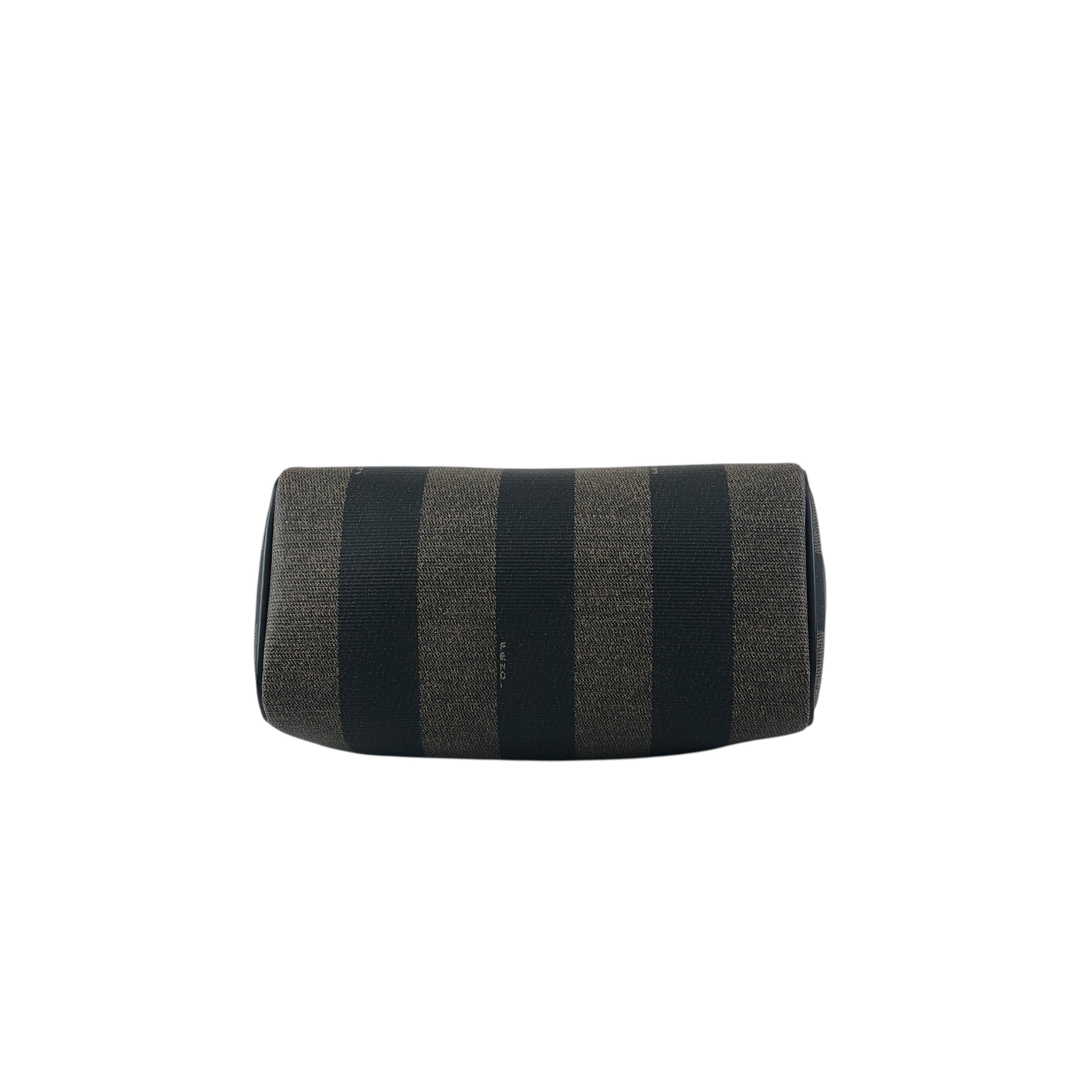 FENDI フェンディ ペカン柄 ハンドバッグ ブラック PVCレザー 2WAY