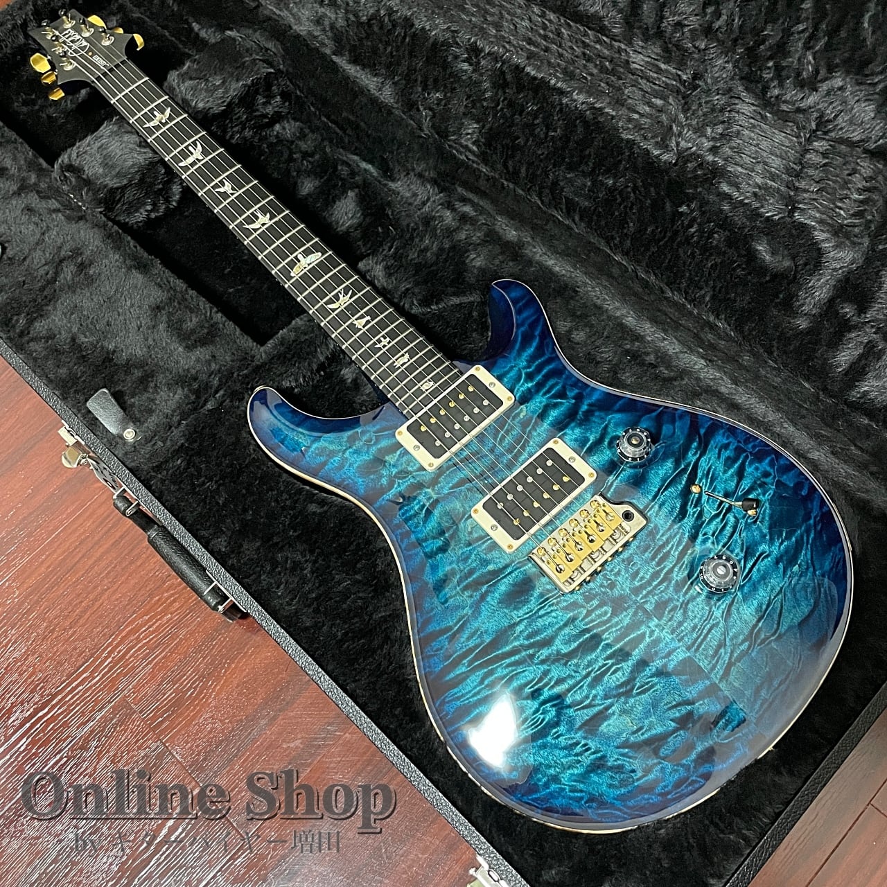 USED 2021 Paul Reed Smith Custom 24 10Top Quilt Flame Maple Neck Cobalt Blue