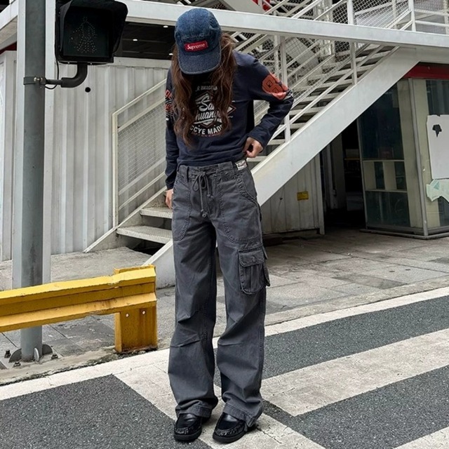 ドロストユーティリティストレートカーゴパンツ 2col R02719