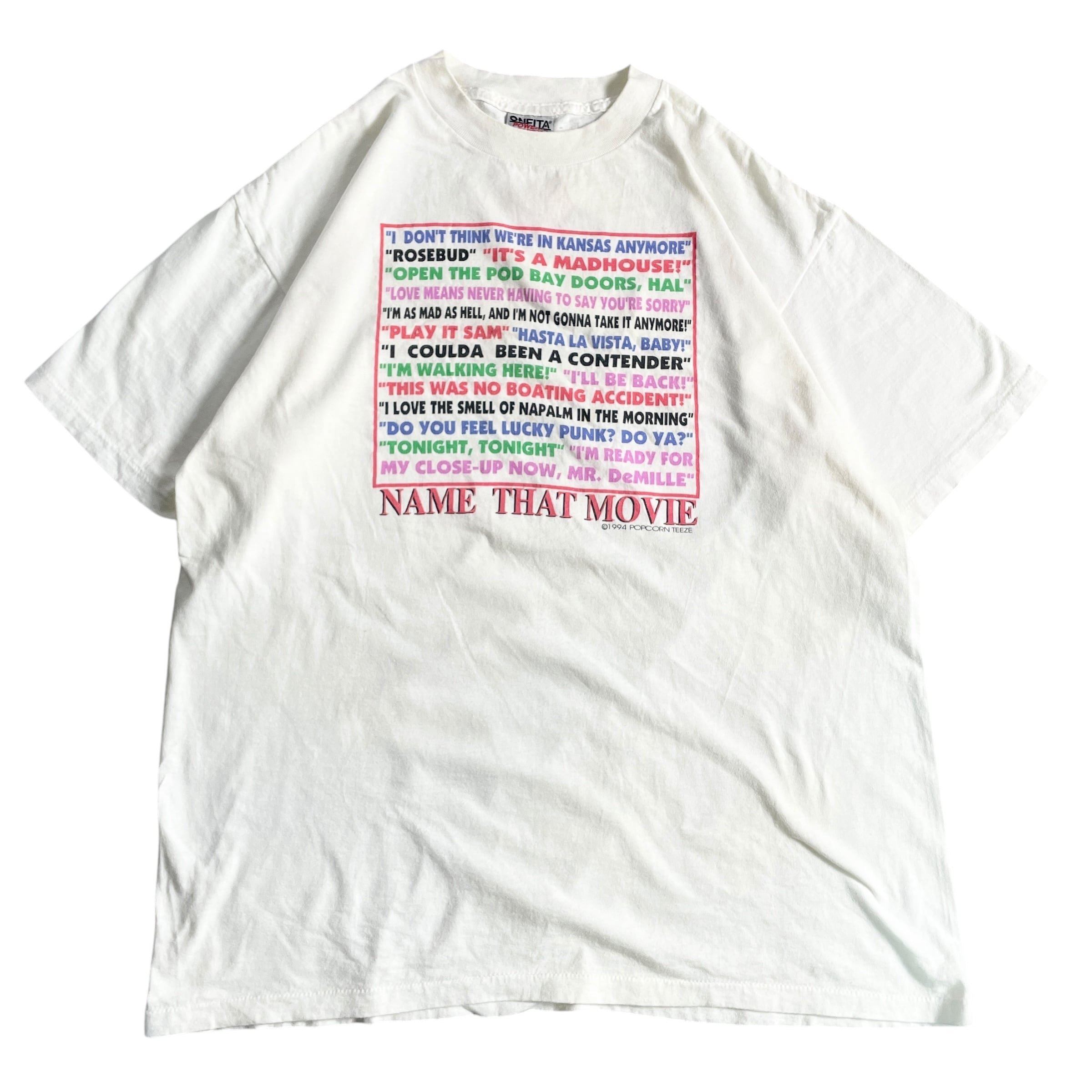 90s USA製 映画 名セリフ ムービー vintage T-shirt