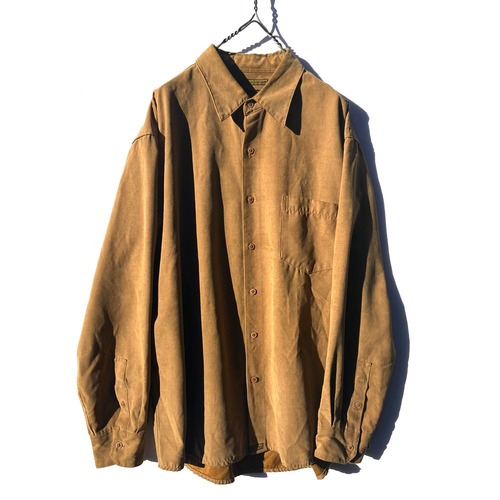 Vintage Fake Suede Shirts [BRUNO] [DESIGNED IN ITALY] Vintage Fake Suede Long Sleeve Shirts