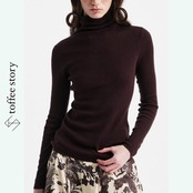 【2color】冬の息をすくうタートルニットの余白譜 《B0059》