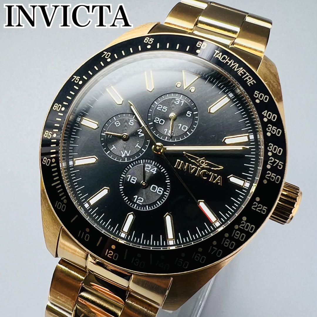 インビクタ 腕時計 INVICTA アビエイター ゴールド ケース付属 新品
