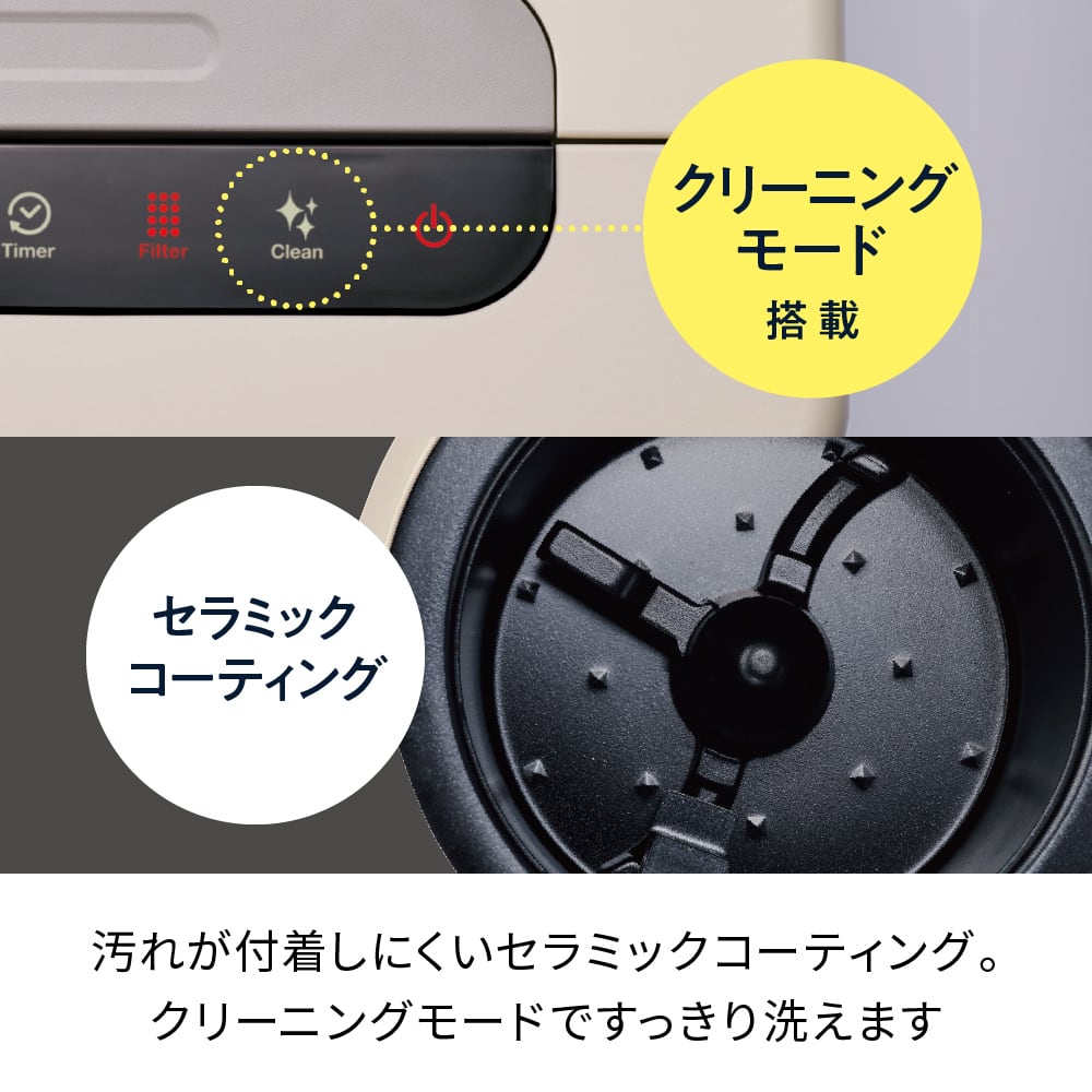 レコルト コンパクト生ごみ処理機 / クリームホワイト RDP-2(W