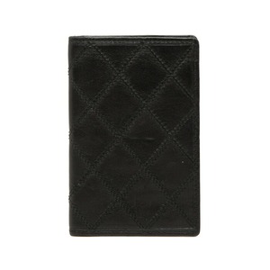 シャネル ビコローレ カードケース ブラック レザー レディース CHANEL 【中古】