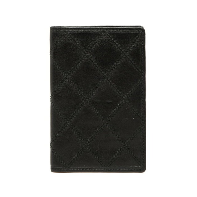 シャネル ビコローレ カードケース ブラック レザー レディース CHANEL 【中古】