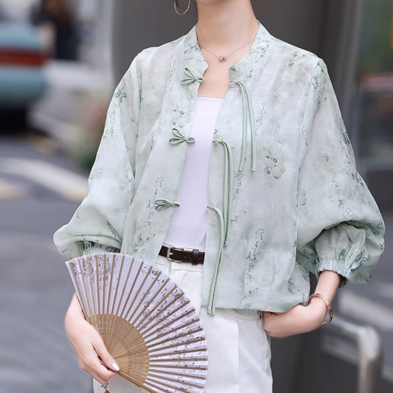 チャイナボタンシアージャケット　2カラー　YS00041