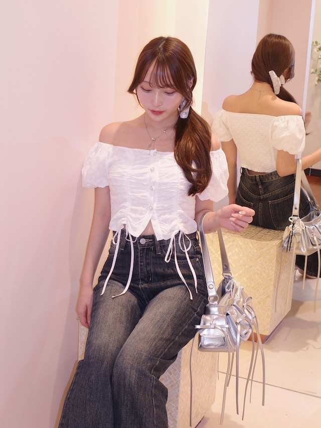 【original】Pd bijou cotton lace tops(white)