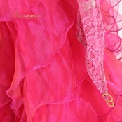 社交ダンス 衣装 タカダンス TAKADANCE スタンダードドレス ドレス ワンピース ピンク フリル レース フロート 上品 綺麗 ピンク系 華やか 伸縮性 社交ダンス用ワンピース ダンス衣装 パーティードレス おしゃれ レディース