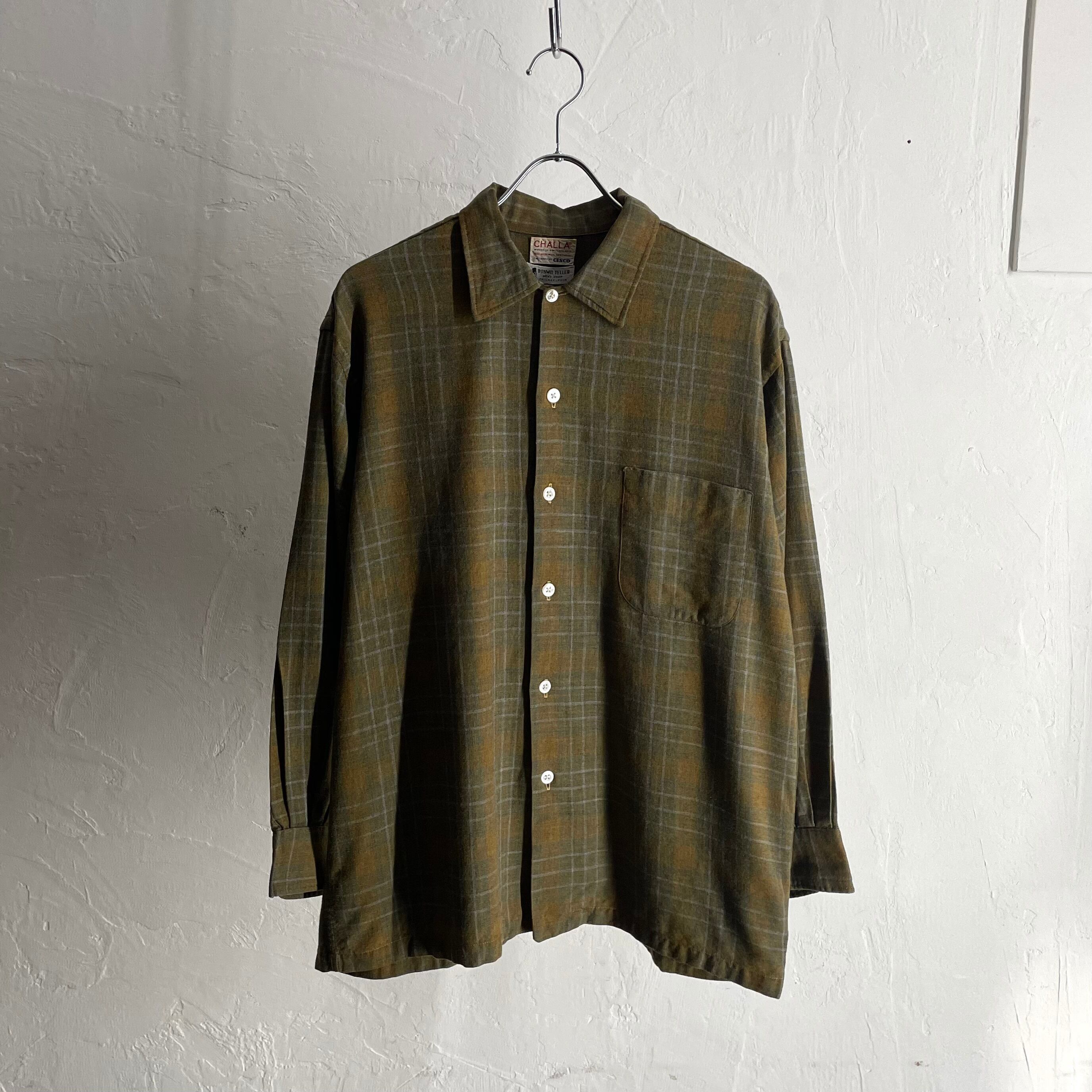 ~70s CHALLA Wool×Cotton Box-cut Shirt