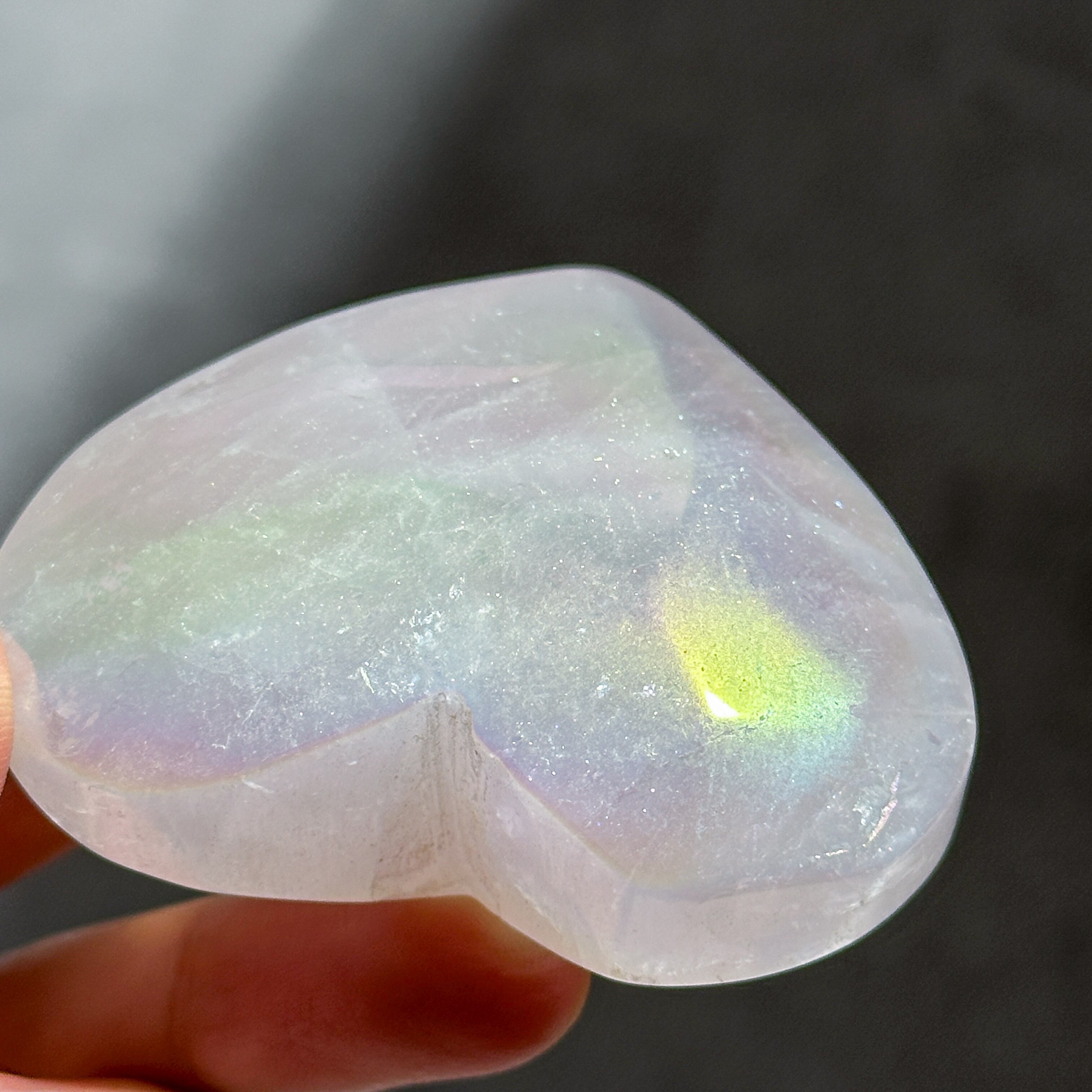 エンジェルオーラハートローズクォーツ 178g 天然石 パワーストーン ♡エンジェルオーラローズクォーツ ハート32♡ Angel Aura Rose Quartz