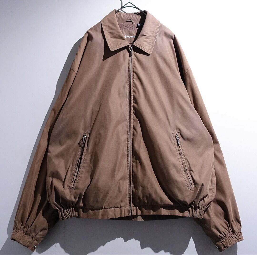 90s "St. John's Bay" Brown Smooth Nylon Swing Top Blouson