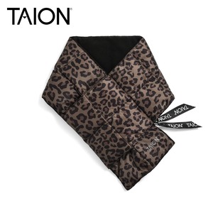 TAION タイオン ベーシック ダウンマフラー TAION-201A 800FP ダウン95% パッカブル ユニセックス 軽量 防寒 ダークレオパード