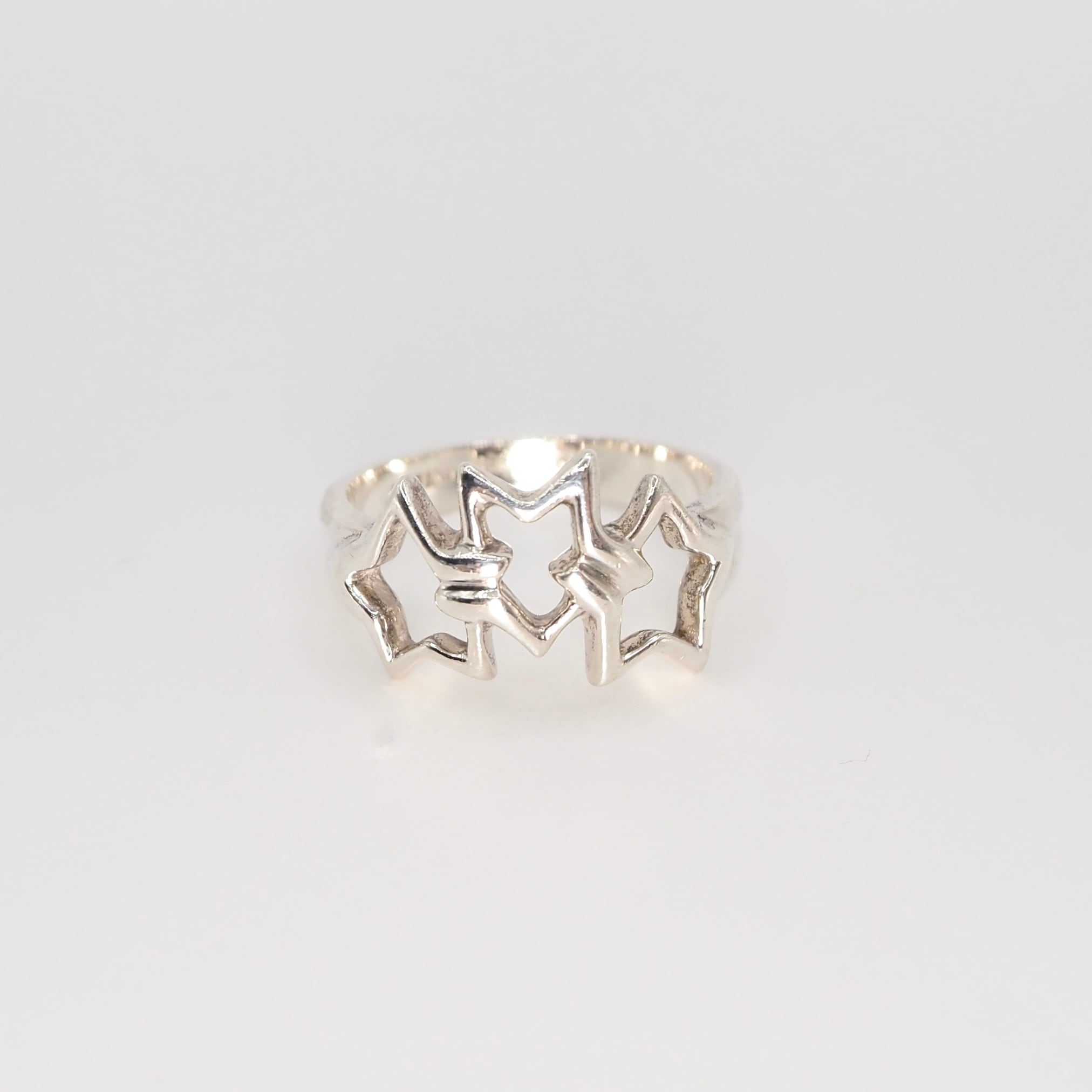 Tiffany&Co. 約9号 トリプルスター リング シルバー925 ティファニー