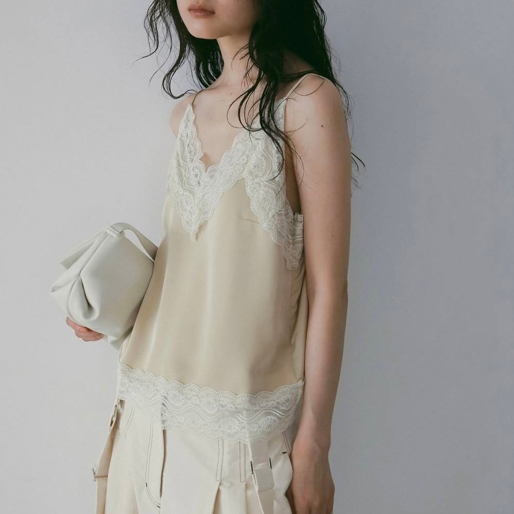 anuke 】Satin Lace Camisole | valance 福井｜レディース セレクト