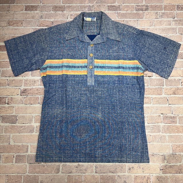 Ⓚ1970s OCEAN PACIFIC S/S LIEN SHIRT