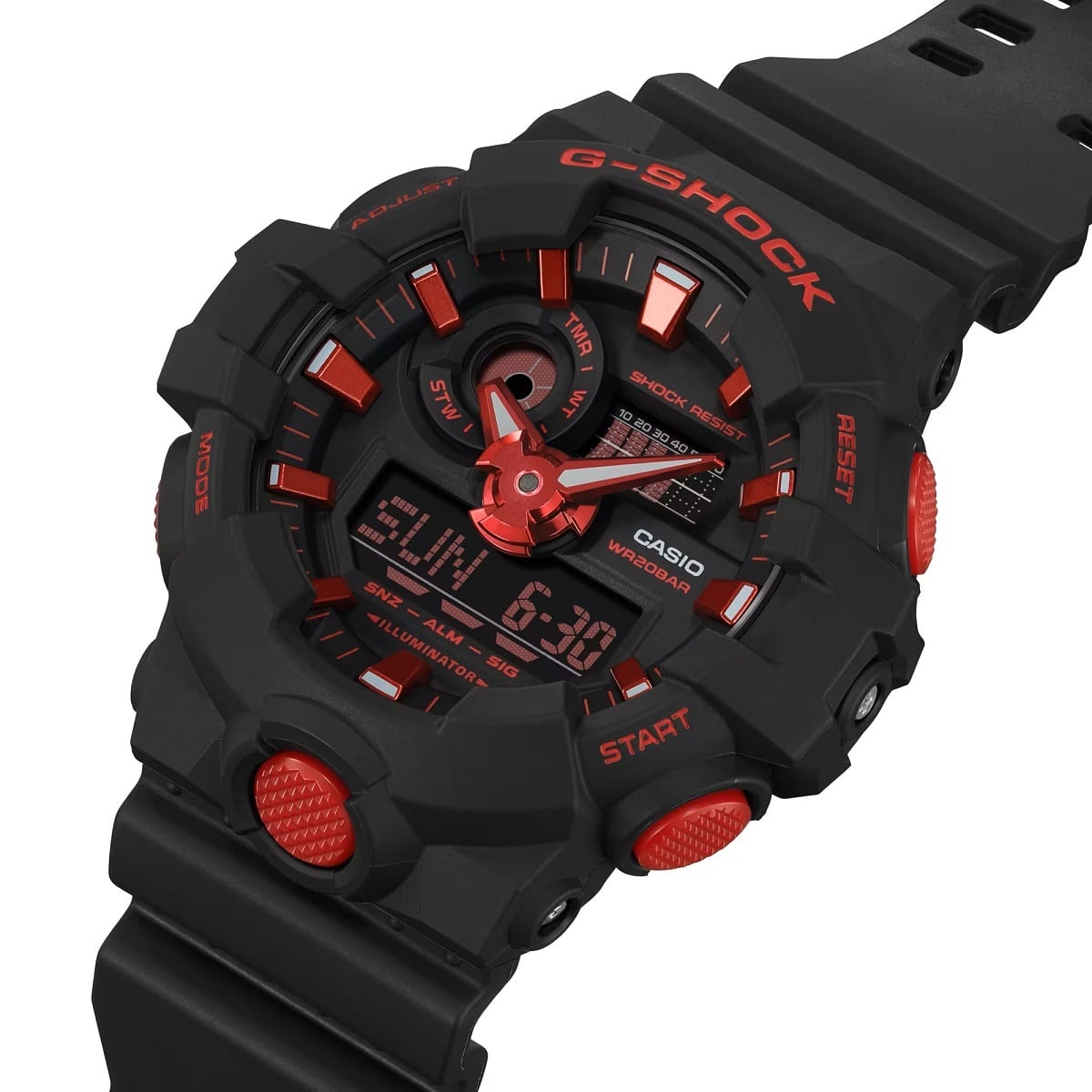 即納】日本未発売 CASIO カシオ G-SHOCK ジーショック Ignite Red イグナイトレッド シリーズ GA-700BNR-1A 腕時計  メンズ | WATCH INDEX