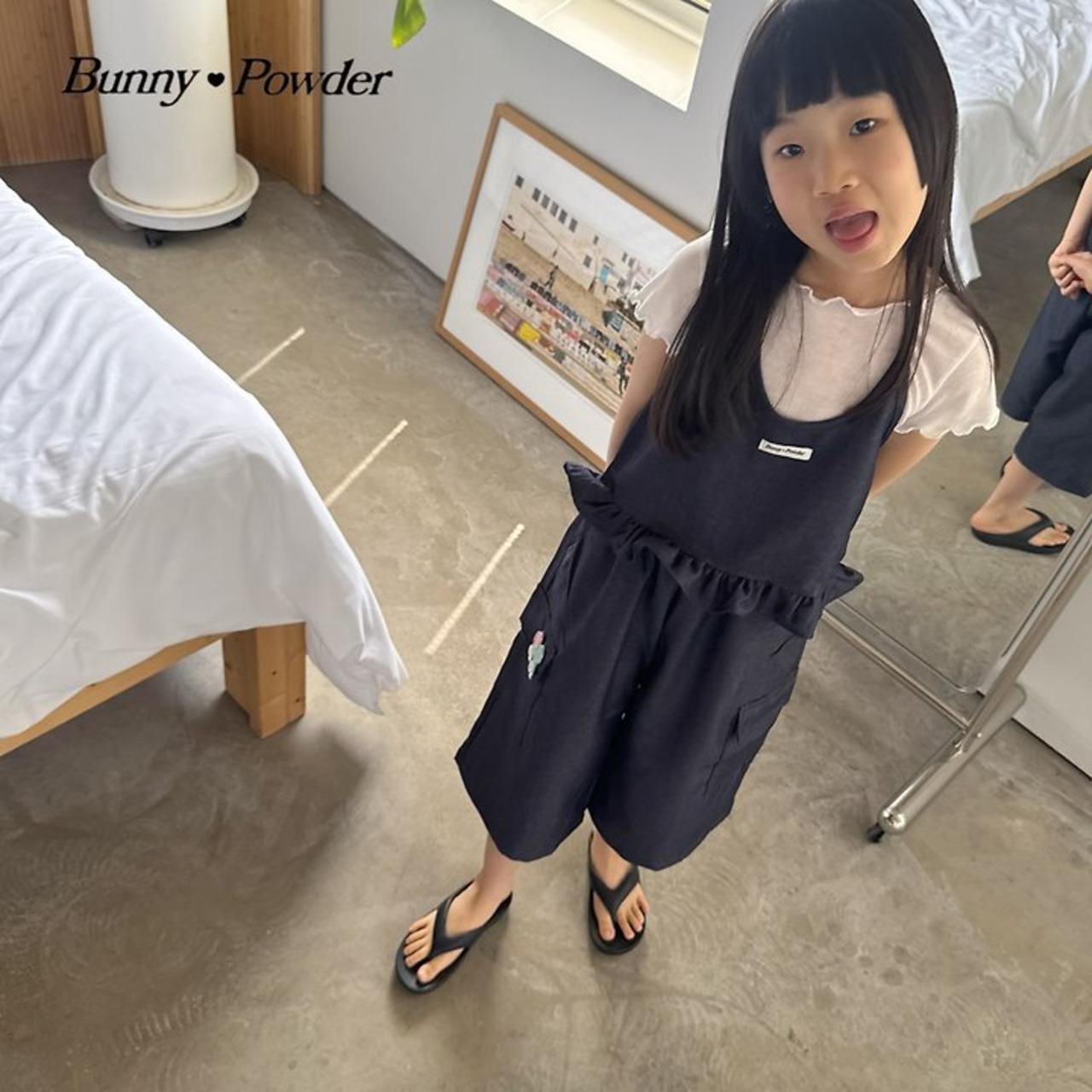 [Bunny Powder] Feature) Denim Cargo Bermuda Pants / [버니파우더] 기획)데님카고버뮤다팬츠