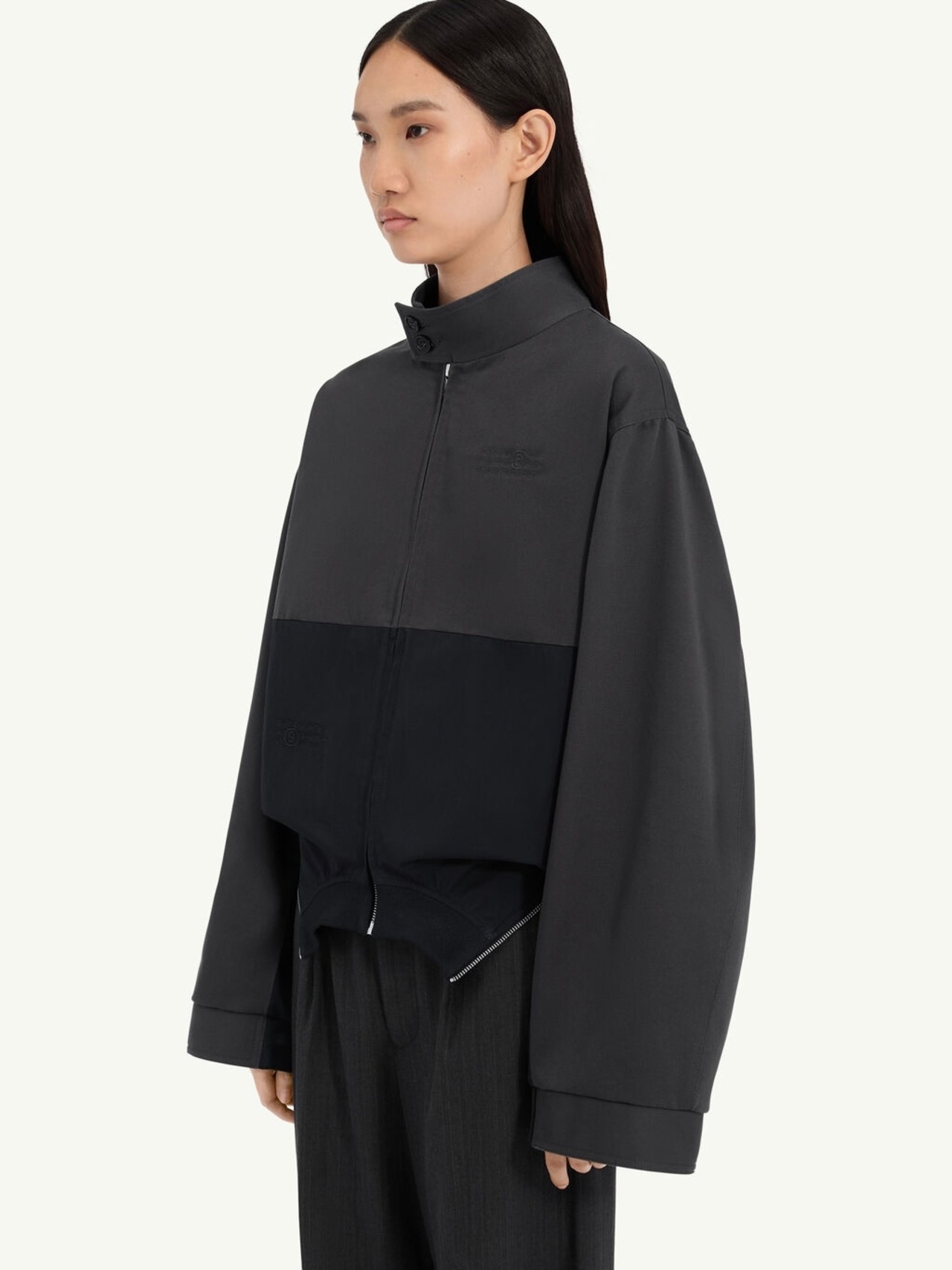 【26SS】MM6 エムエムシックス / ミラード ツートーン ジップジャケット - 7