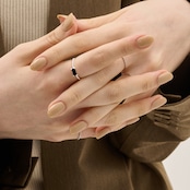 再入荷* stainless black cubic ring SR248