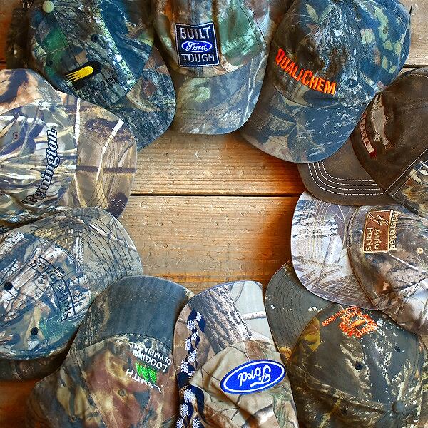 1点物◇リアルツリーカモ迷彩シボレー車ベースボールキャップ古着