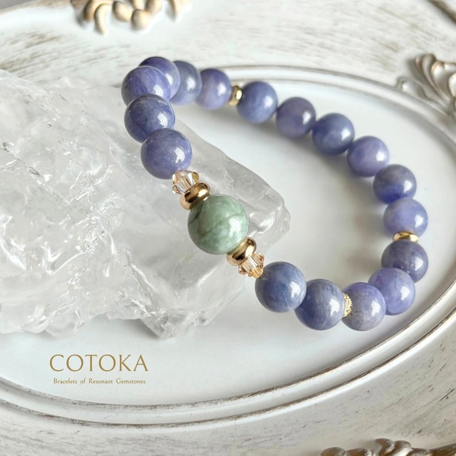希少石✶糸魚川翡翠×タンザナイトのデザインブレスレット | COTOKA 