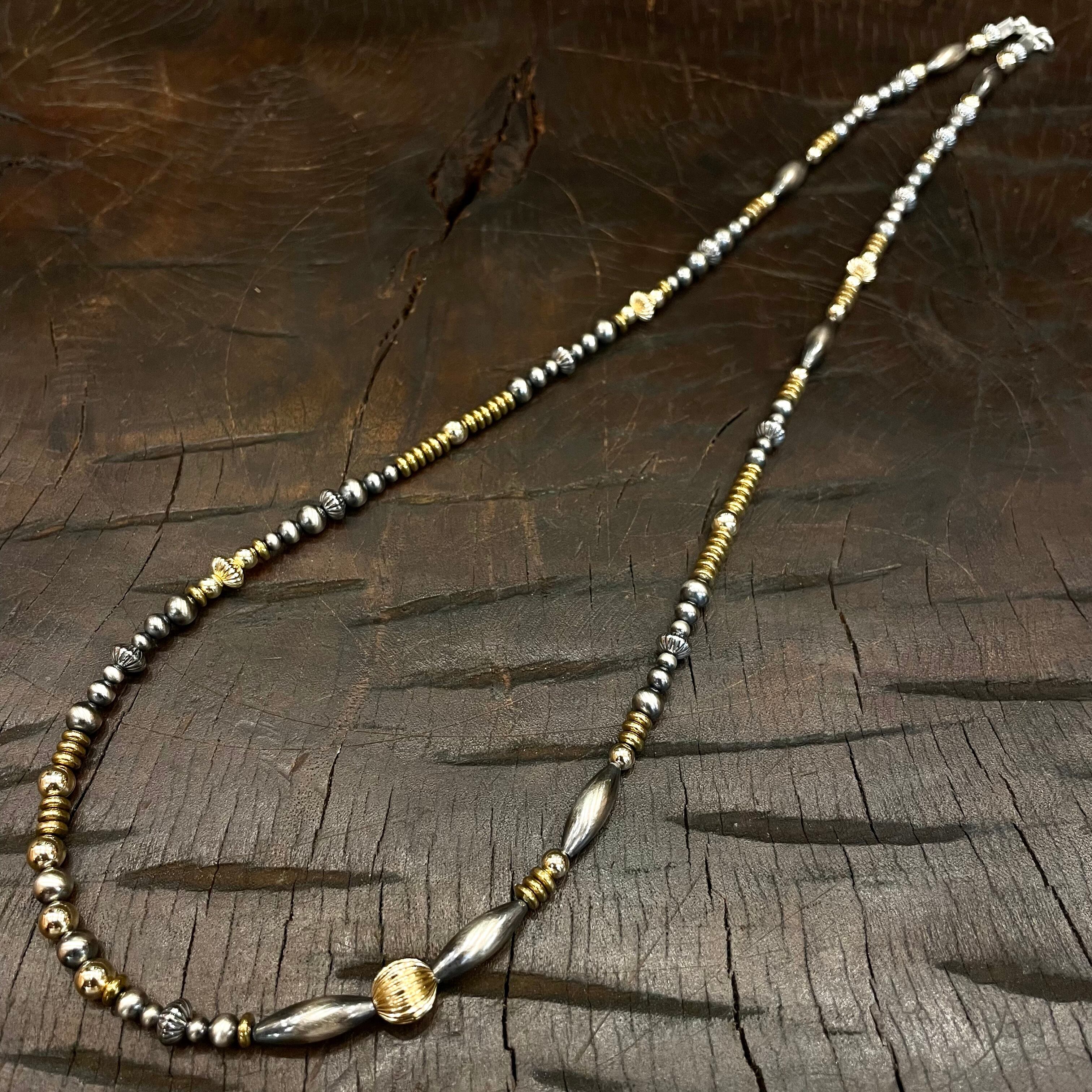 ブライト（Bright）ネックレス（Wave S Hematite Gold）60cm 