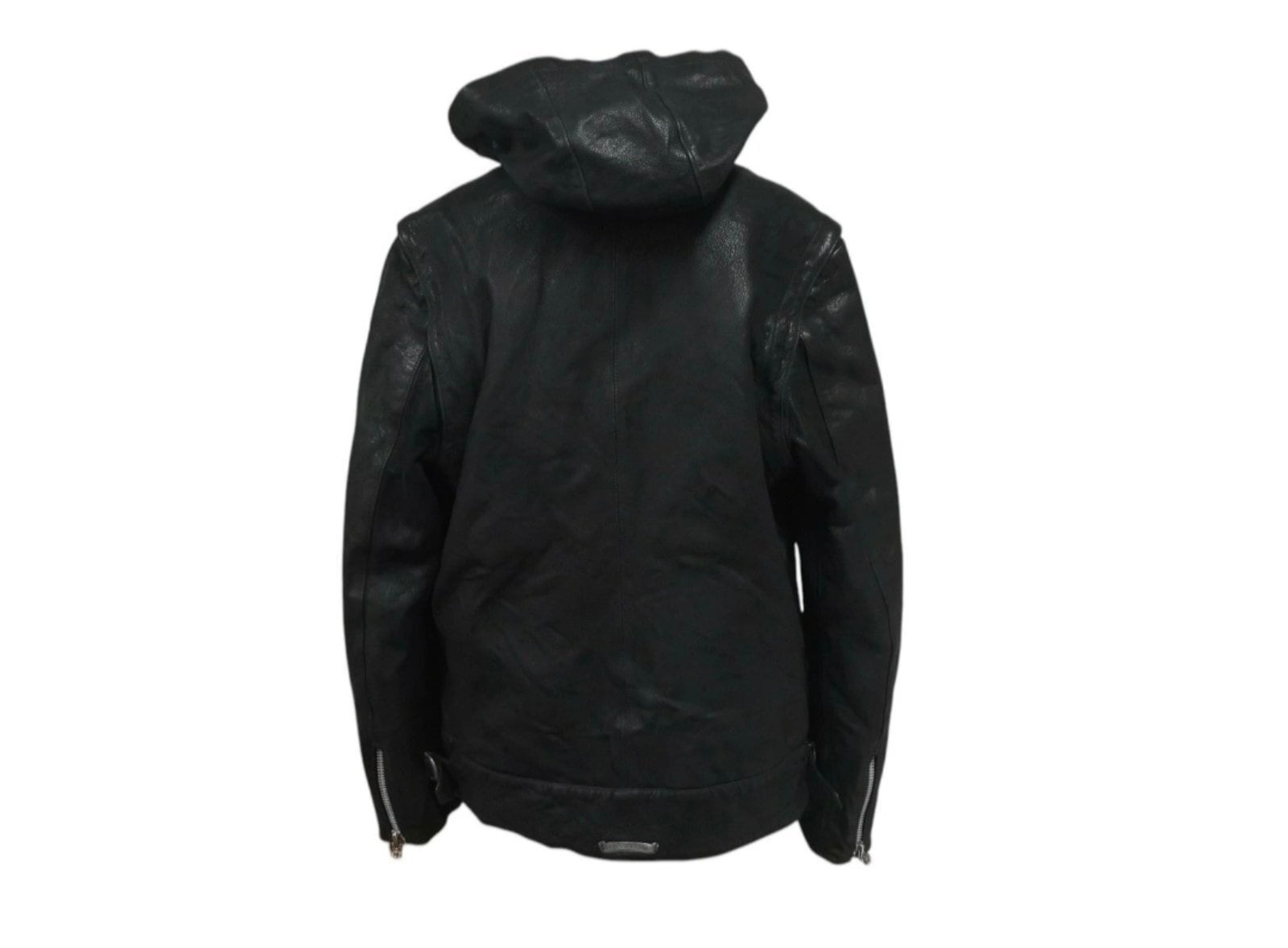 CHROME HEARTS クロムハーツ デストロイレザー フーデッドジャケット